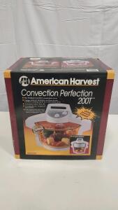 American Harvest Convection Perfection 200T, 12 Qt Pyrex Glass, 1300W, Timer, Original Box