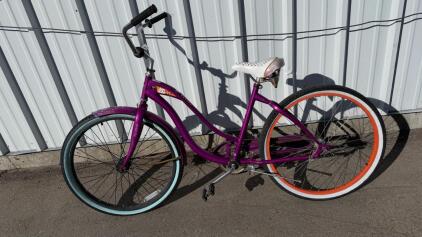 Schwinn Delmar Step-Through Cruiser Bike, Purple, 26" Wheels, Single Speed, Coaster Brake