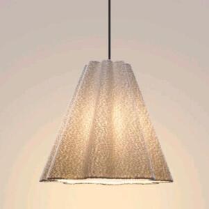 (1) CEOTIS - Modern Chandelier, 16" Textured Sofa Fabric Pendant Light For Dining Room, Kitchen, Bedroom, Living Room, Entryway, Soft Ambient Lighting