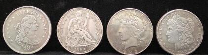(4) Replicas of Historic Lady Liberty Coins (PLEASE READ DISCRIPTION)