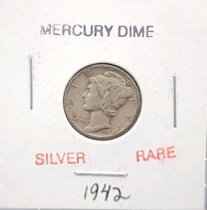 (1) 1942 RARE Mercury Dime Coin