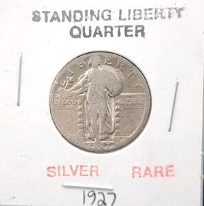 (1) 1927 RARE Standing Liberty Quarter Coin