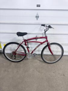 Diamondback Voyager 1 Mountain/Hybrid Bike, 18 Speed, 26" Wheels, Steel Frame, Red