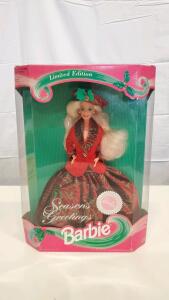1994 Mattel Season's Greetings Holiday Barbie Limited Edition, Blonde, Boxed, 11.5", #12726