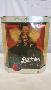 1991 Mattel Happy Holidays Barbie Doll Special Edition in Box 11.5" - Model 1871 UPC 074299018718