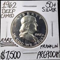 1962 PR69DCAM RARE Deep Cameo Silver Half Dollar