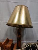 Western Horse-Drawn Wagon Table Lamp &ndash; Wood, Metal Shade, Rustic D&eacute;cor, Approx. 24"x10"x22" - 6