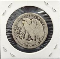 (2) 1917 Walking Liberty Half Dollar Coins, 90% Silver, Circulated Condition - 3