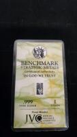 Benchmark (4) .999 Fine Silver 1 Grain Bars - 5