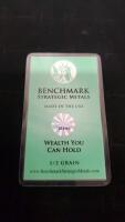 Benchmark .999 Fine Gold 1/2 Grain Bar - 3