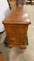 Thomasville Fisher Park 4-Door Lighted Oak China Cabinet Display Hutch, 78"x17"x82", USA - 10