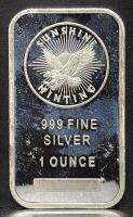 Sunshine Minting 1 oz Silver Bar .999 Fine, MintMark SI Security, No Serial
