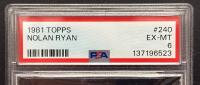 1981 Topps #240 Nolan Ryan PSA 6 PSA Serial 137196523 Astros Baseball Card - 4
