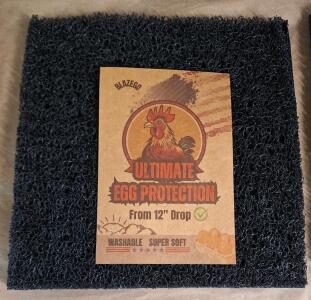 (5) 6-Packs Of Blazego - Washable Nesting Pads For Chickens, Dark Grey, 12&rdquo; Drop Protection, Reusable Plastic Nesting Box Liners, 12"x 12" Chicken Nesting Pad for Laying Eggs<br/>