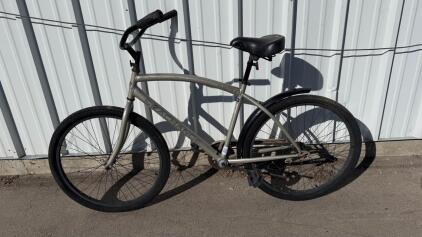Beachance Cruiser Bicycle, 26" Wheels, Single Speed, Coaster Brake, Matte Gray, Rear Fender