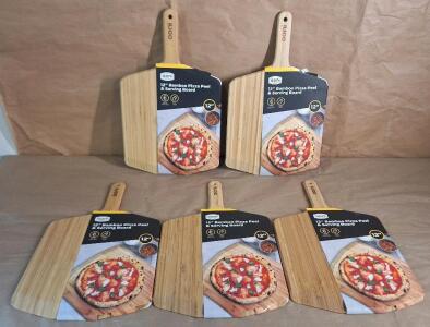 (5) Ooni 12" Bamboo Pizza, Peel & Serving Boards