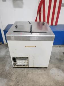 Commercial Chest Freezer, 14 cu ft, Dual Hinged Lids, Stainless Top, 115V