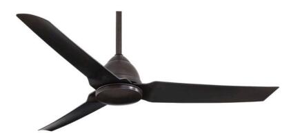 (1) Minka Aire - Java Outdoor Contempory Style Ceiling Fan, Coal Finish, F753-WHF - 14.75"T x 54"W
