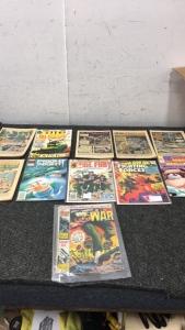 (11) Vintage Comics Including Sgt. Fury - The fighting Devil Dog And More