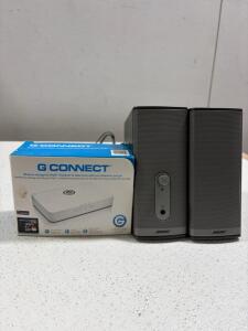 Bose Companion 2 Series II Desktop Computer Speakers, Black/Silver, RCA & Aux Inputs. G connect ipad storage.