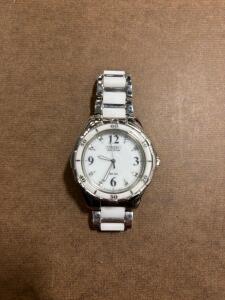 Citizen Eco-Drive E011-K111324, Stainless Steel & Ceramic, White Dial, 100m Water Resistance