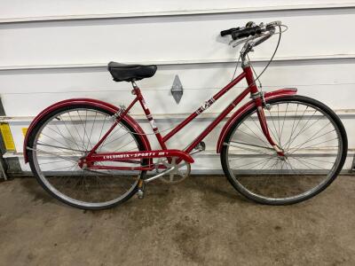 Columbia Sports III 3-Speed Vintage City Cruiser Bicycle, Red, 26&rdquo; Wheels, Steel Frame