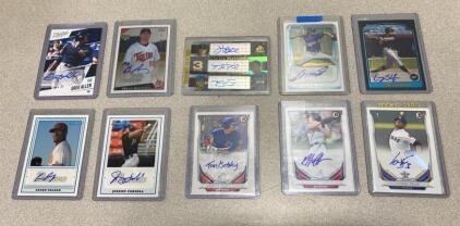 (10) Autographed Baseball Cards