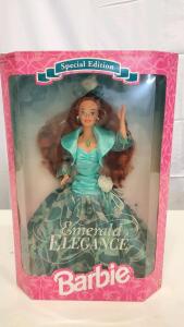 Special Edition 1994 Emerald Elegance Barbie, Mattel, NRFB, Boxed, Auburn Hair, Indonesia