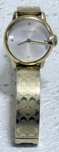 Coach Women's Classic Signature Bangle Watch, Gold-Tone Stainless Steel, CA.139.734.1970 Serial - Unable To Authenticate