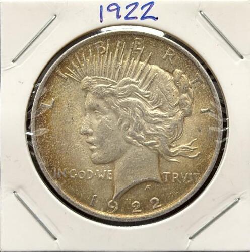 1922 Peace Silver Dollar, Philadelphia Mint, 90% Silver, Circulated