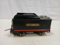 Lionel Lines O Gauge Tinplate Model Train Tender Car, Black, Brass Details, 1930s&ndash;1940s