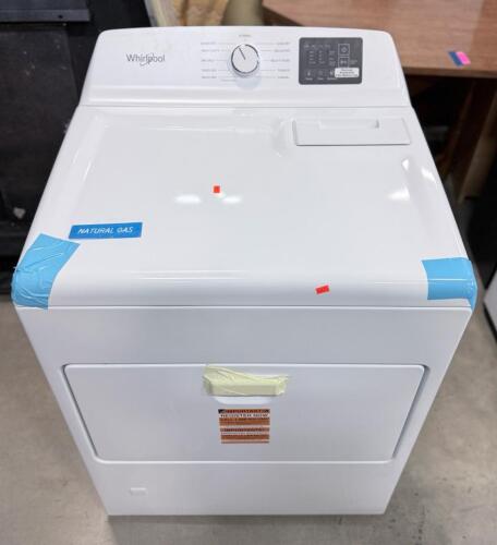 LIKE NEW! Whirlpool WGD4107SW0 7.0 cu. ft. Natural Gas Dryer, White, 12 Cycles, Wrinkle Assist