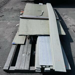 Large Lot Fiber Cement Lap Siding & Panels, Wood Grain, Approx. 12' Boards, Gray
