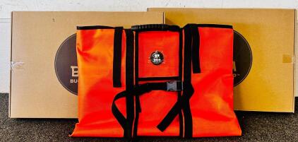 (3) BOA BugOutAid B.O.B. First Aid Kit Bags, Hi-Vis Orange, 18"x13", Heavy-Duty Polyester, Handle