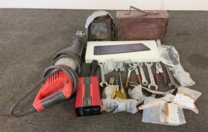 Milwaukee 6538-21 Sawzall Reciprocating Saw, Solar Smart King Inverter, Ammo Toolbox, Hand Tools Lot