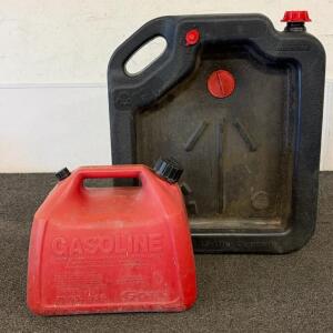 Gott 2.5 Gallon Gasoline Can & 15L Oil Drain Container, Polyethylene, Carry Handles