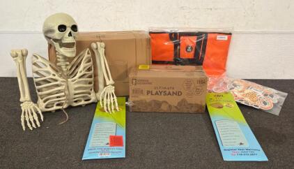 (1) Box Of Ultimate Playsand, (1) BOA Orange First Aid Bag, (2) H2O H AND O HOC600 Replacement Filter, And More!!!