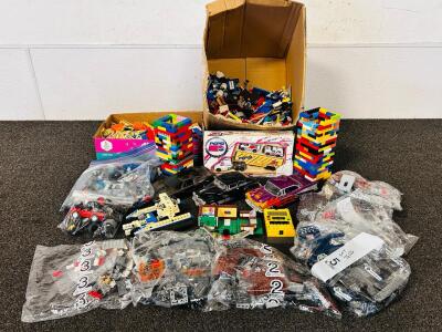 Large Mixed LEGO Bulk Lot & Golden Wheel Pepsi Die-Cast Set Plus 1:24 Chevy Bel Air Ford GT Cars