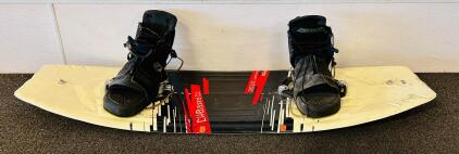 CWB Board Co. Absolute Wakeboard 141cm w/ CWB Faction Bindings, Shaped by Zane, Black/Red