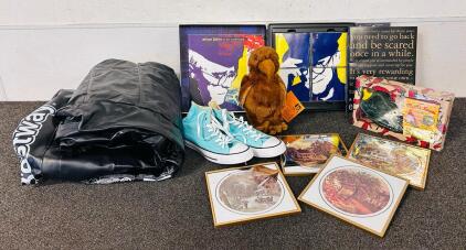 Elton John CD Set, Converse Chuck Taylor All Star High-Top Sneakers, Turquoise, Unisex Size 7 Men/9 Women, VN Made, Elliott The Eagle, Chili Tray, and Bestway Inflatable Air Matress (Twin)
