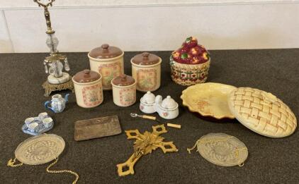 (4) Piece Jar Set - Pie Plate and Cover - Saki Set - and Much More