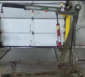Carolina Shophand 5000 Engine Hoist, 2.5 Ton Capacity, 8-Ton Hydraulic Ram, Heavy-Duty Steel