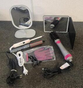 Romancelink Interchangeable Hair Dryer Brush, Curling Hair Iron, Infiniti Pro ConAir Hair, Mirrors