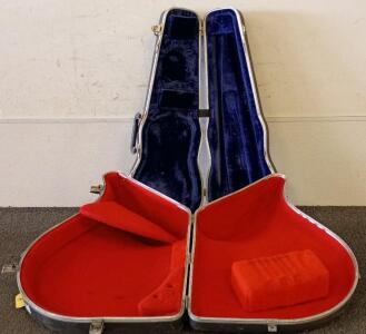 Instrument Hard Plastic Cases Violin and French Horn Velvet Padding