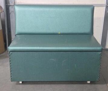 A Green Vinyl Banquette Or Restaurant Booth