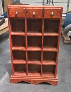Vintage Pigeonhole Cabinet Or CD Storage Unit