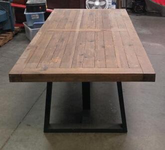 Rustic 84" Rectangular Dining Table, Metal Legs, AP2069-2, Hung Dung Phat, Vietnam, 2019