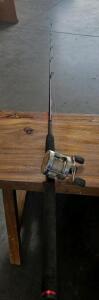 Shakespeare Ugly Stik 6'6" Casting Rod & Baitcasting Reel Combo, EVA Grip, 1-Piece, Medium Power