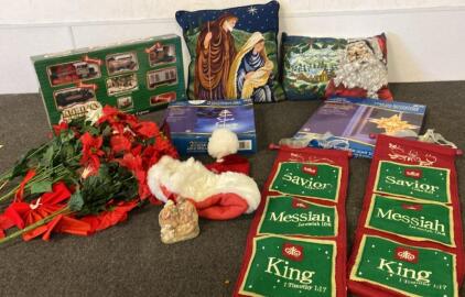 Holiday Decor - Pillows- Train Set - Light Decor and More
