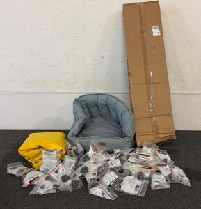 Woodford Y34 Hydrant, 20 Orbit Adapters, ZENVINO Pet Bed, Heavy-Duty Cart Liner Lot